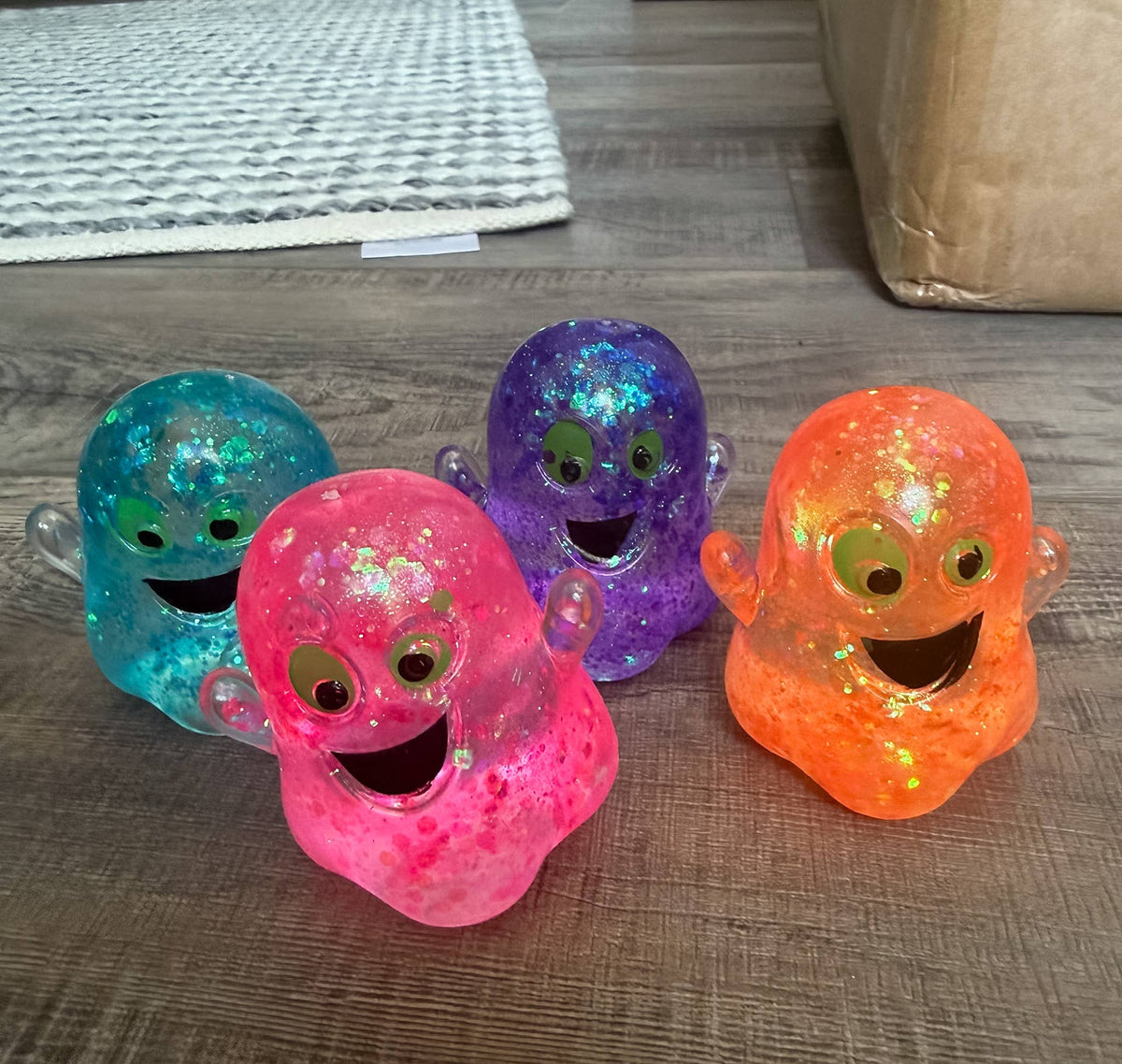 Squishy Squish Glitter Ghost Halloween Stress Toy