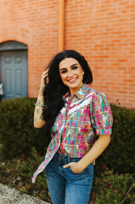 2fly Plaid Posse Short Sleeve Collared Shirt