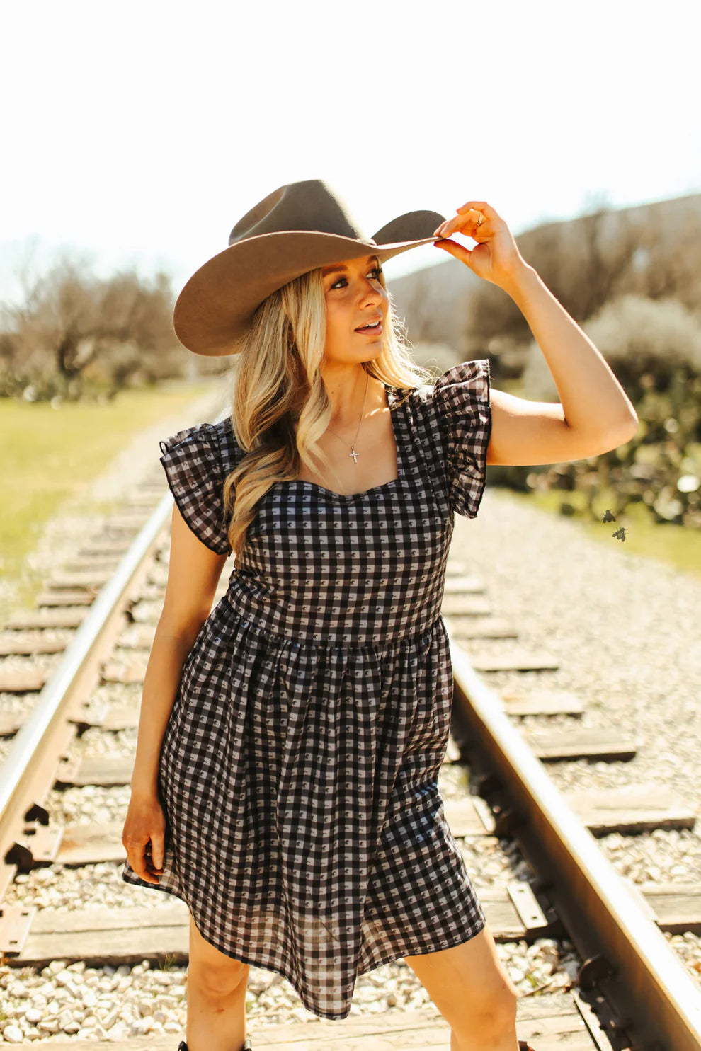 Mustang Moves 2fly B&W Plaid Dress