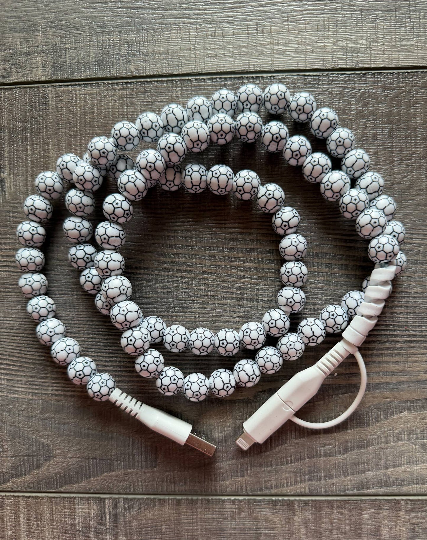 Sports Ball Phone Cord with Lightening and USB-C