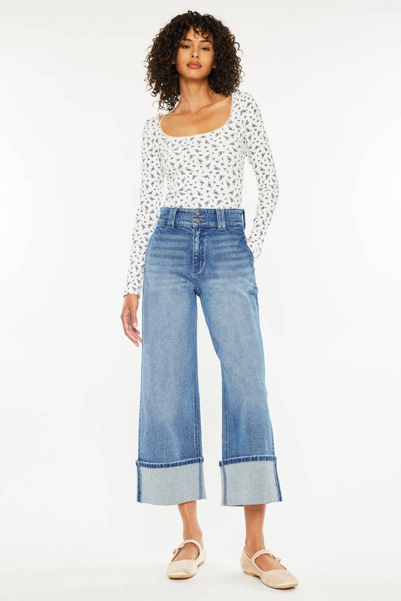 KanCan 90’S CROPPED WIDE JEANS KC5540D