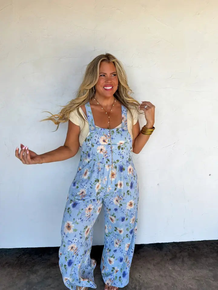 Blakely Spring Floral Karli Boho Overalls