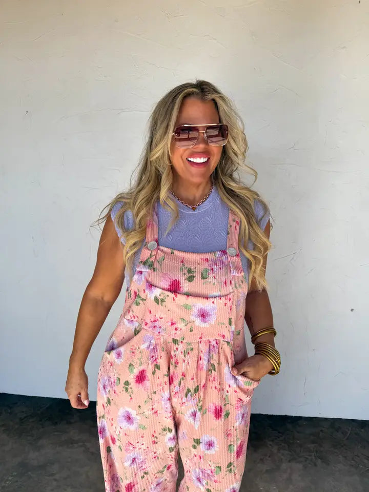 Blakely Spring Floral Karli Boho Overalls