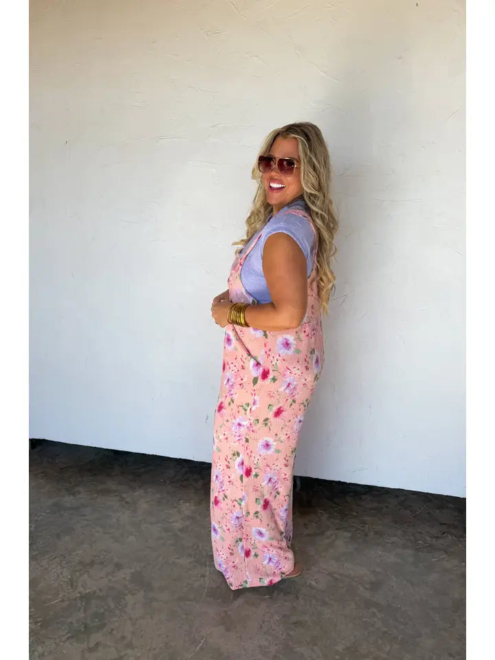 Blakely Spring Floral Karli Boho Overalls