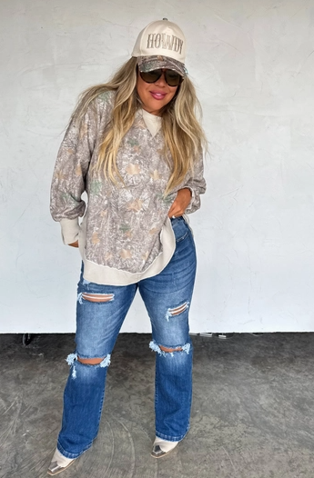 Blakeley Drift Away Soft Camo Washed Sweatshirt