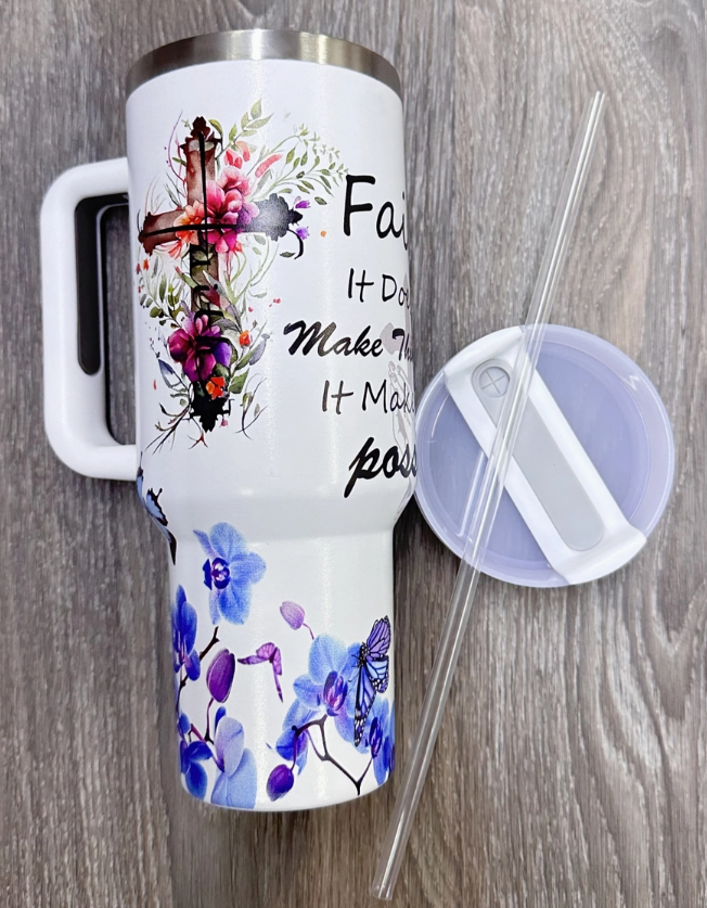 40oz Graphic Tumbler / Cup / Stanley Dupe