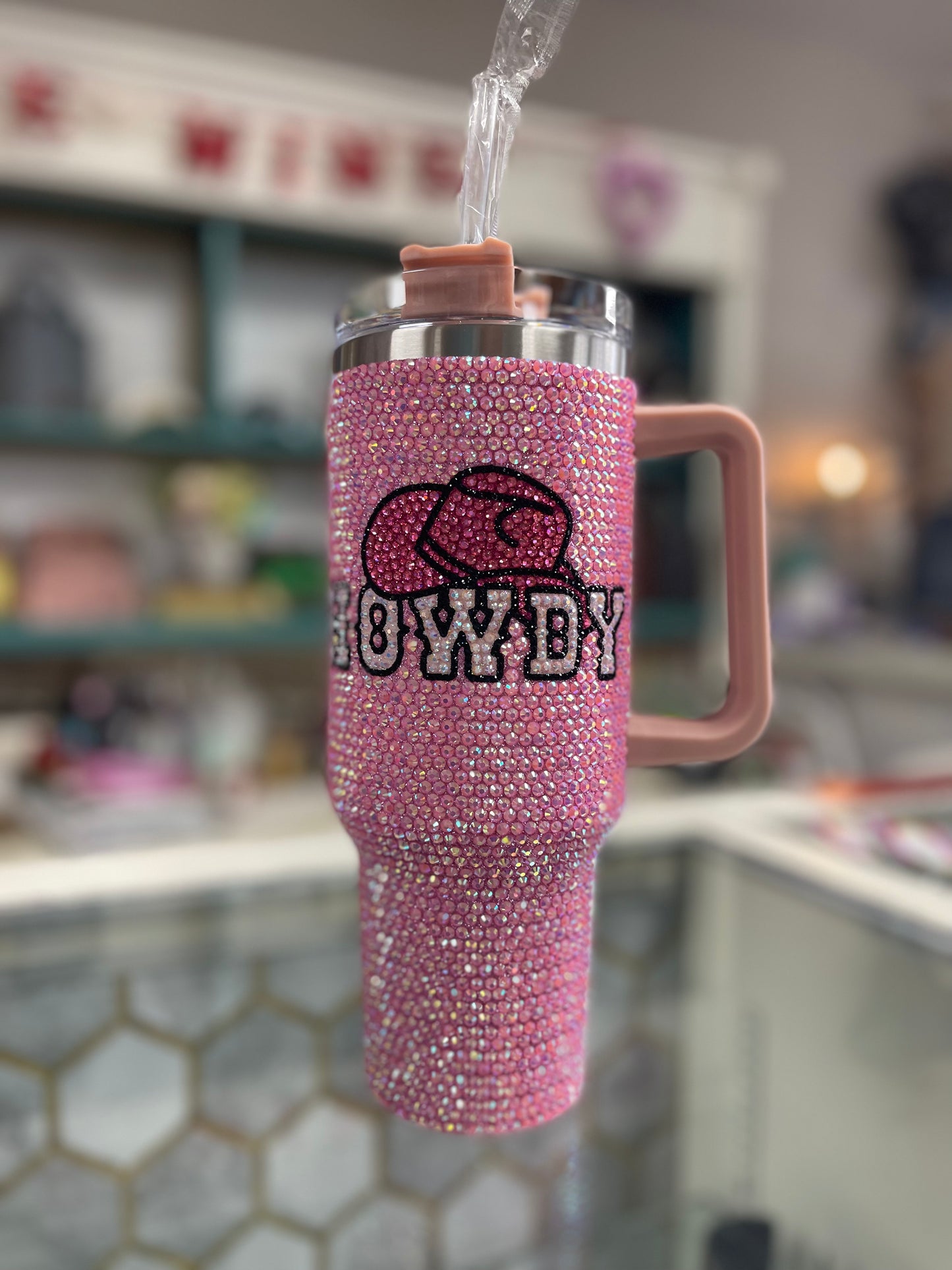 Bling Stanley Cup Dupe 40oz Tumbler