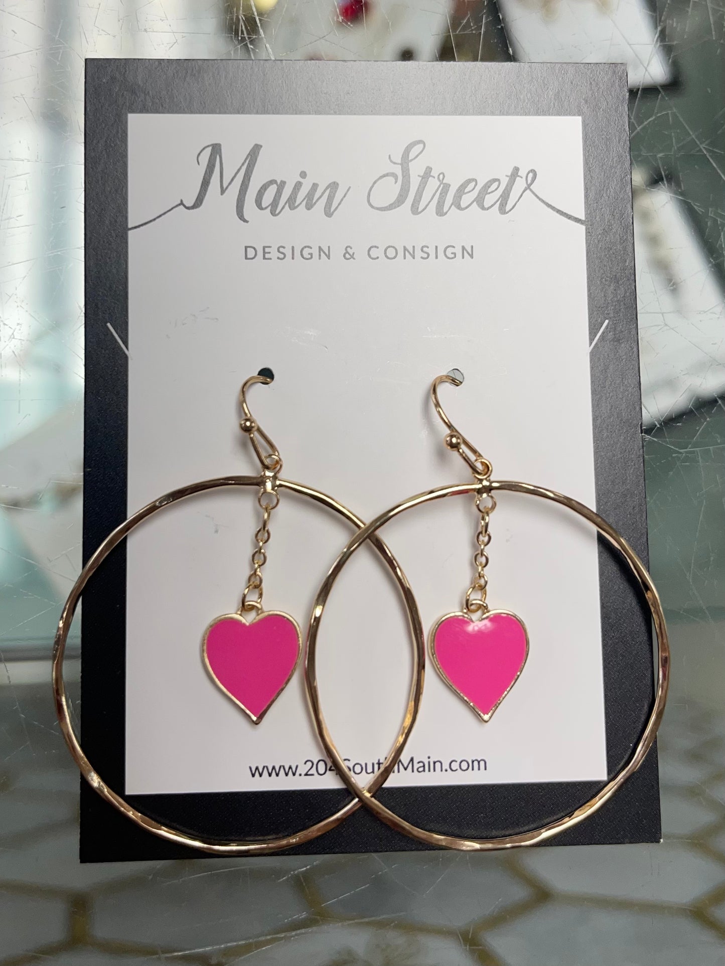 Circle Heart Vday Earrings