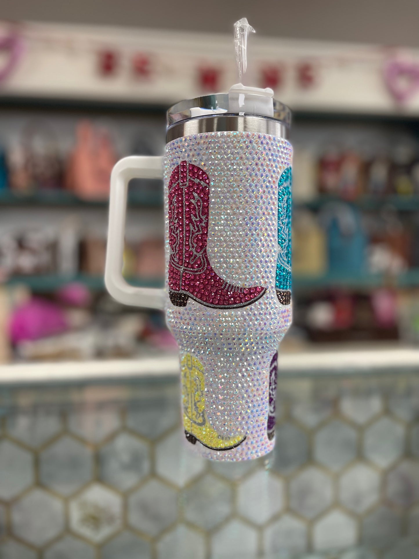 Bling Stanley Cup Dupe 40oz Tumbler