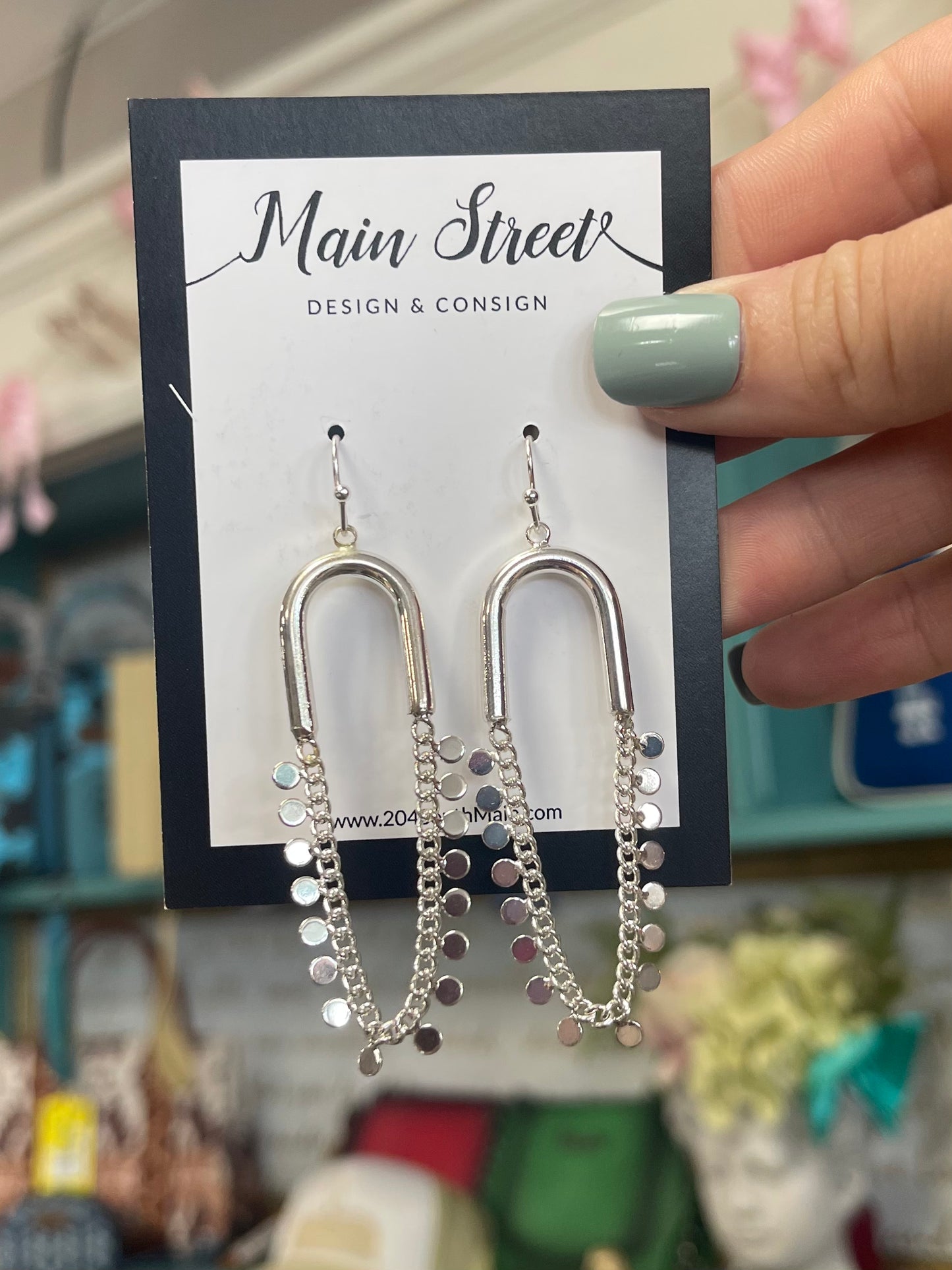 Shimmering Silver Earrings