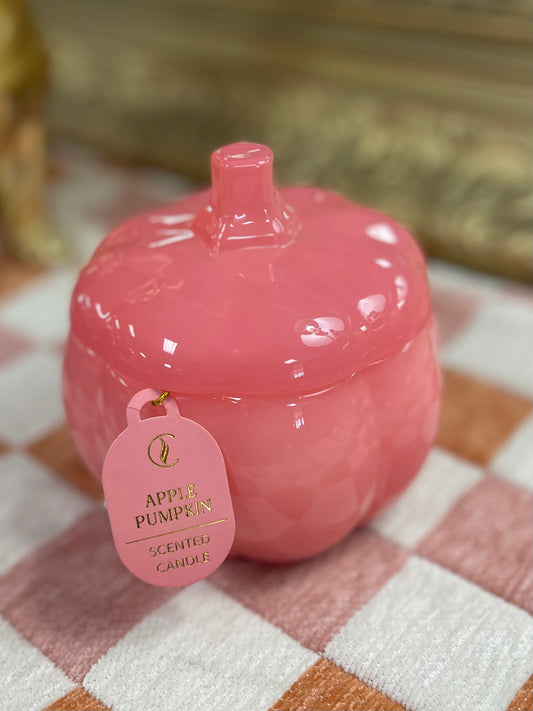 2 Wick Glass Fall Pumpkin Candle