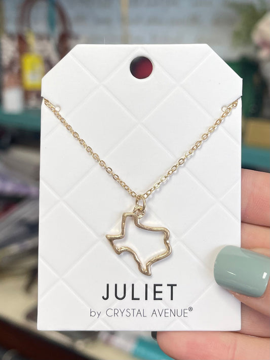 Dainty Texas Outline Necklace