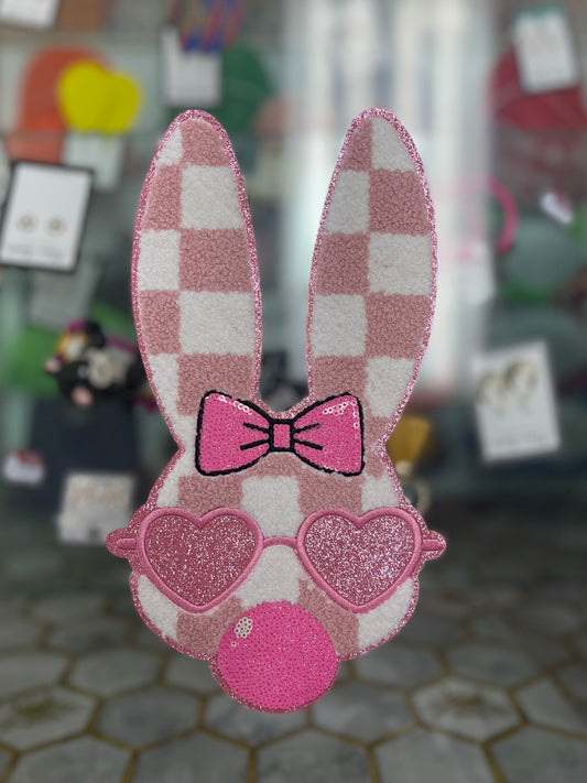 Checkered Bubblegum Bunny Patch