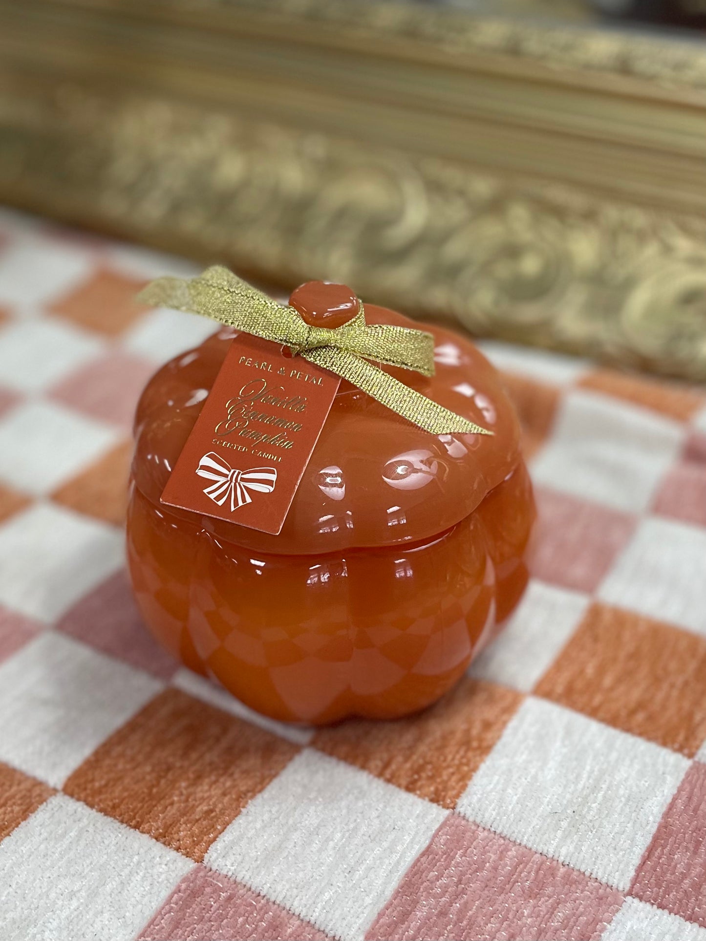 2 Wick Glass Fall Pumpkin Candle