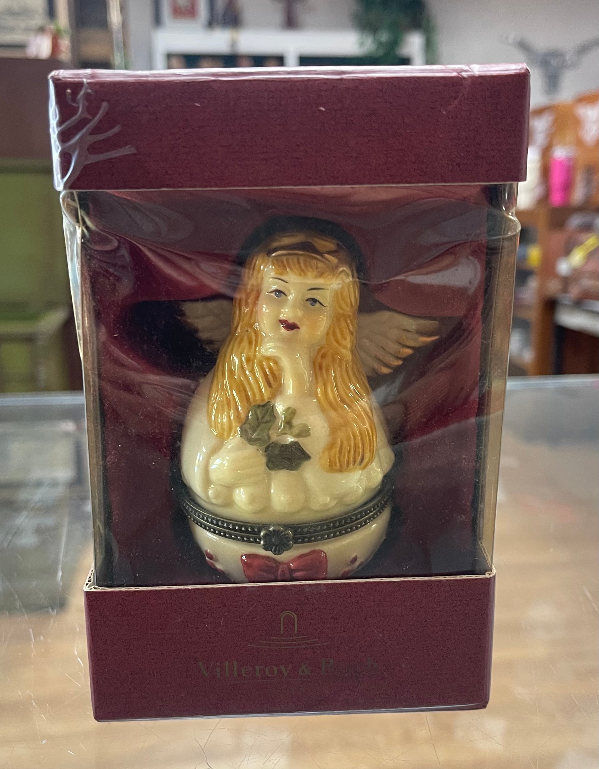 1948 Vintage Villeroy & Boch Christmas Angel Porcelain Trinket