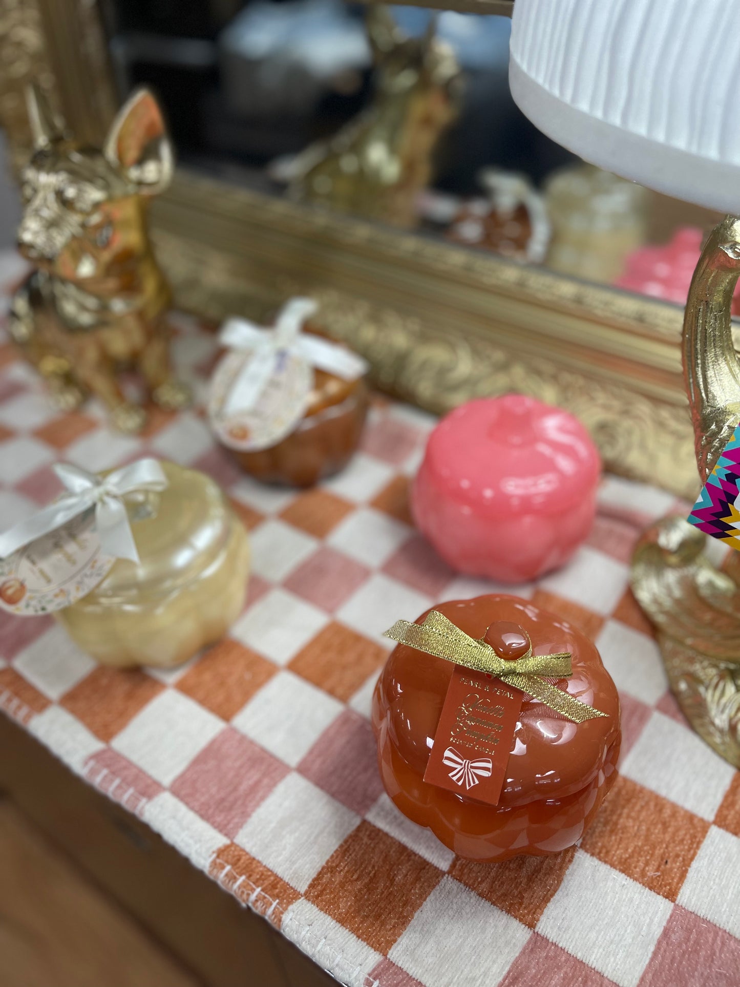 2 Wick Glass Fall Pumpkin Candle