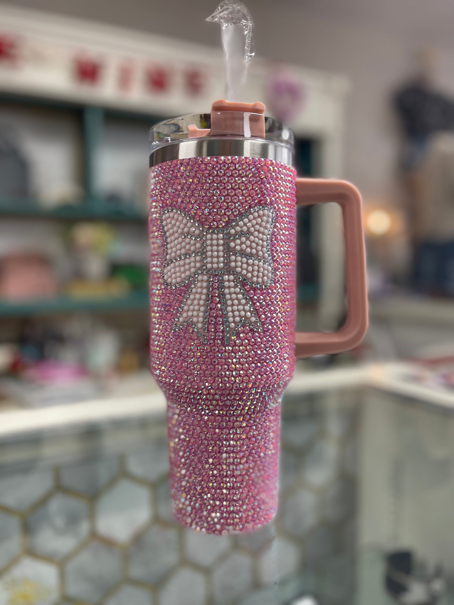 Bling Stanley Cup Dupe 40oz Tumbler