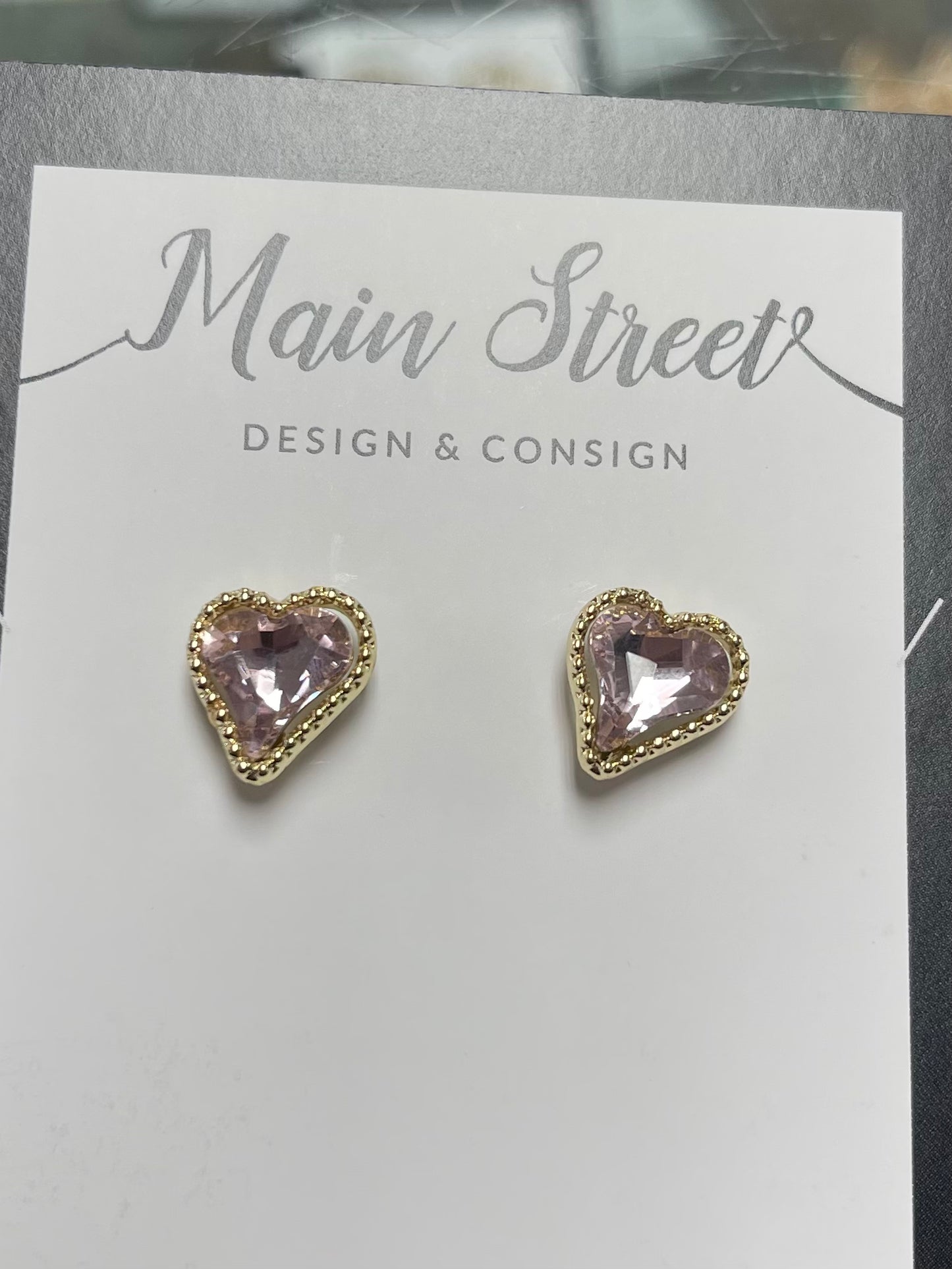 Charming Vday Heart Studs