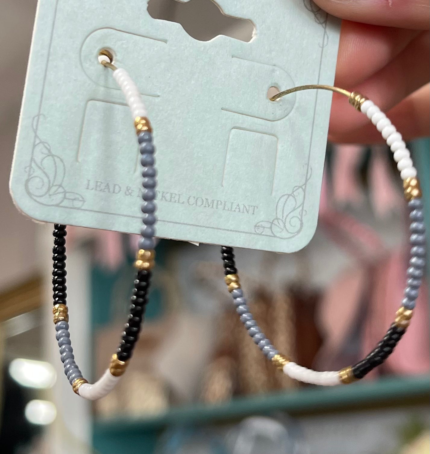 Beaded Navajo Hoops