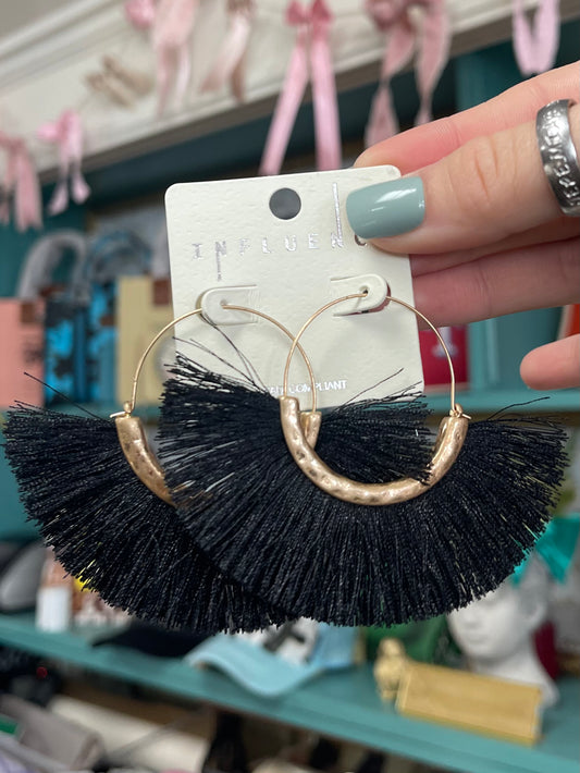 Semi Circle Tasse Hoop Earrings