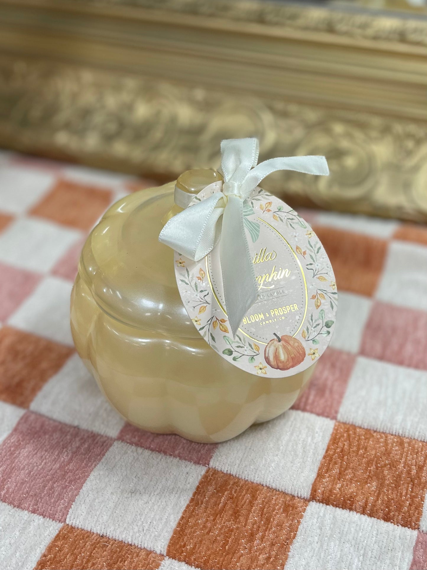 2 Wick Glass Fall Pumpkin Candle