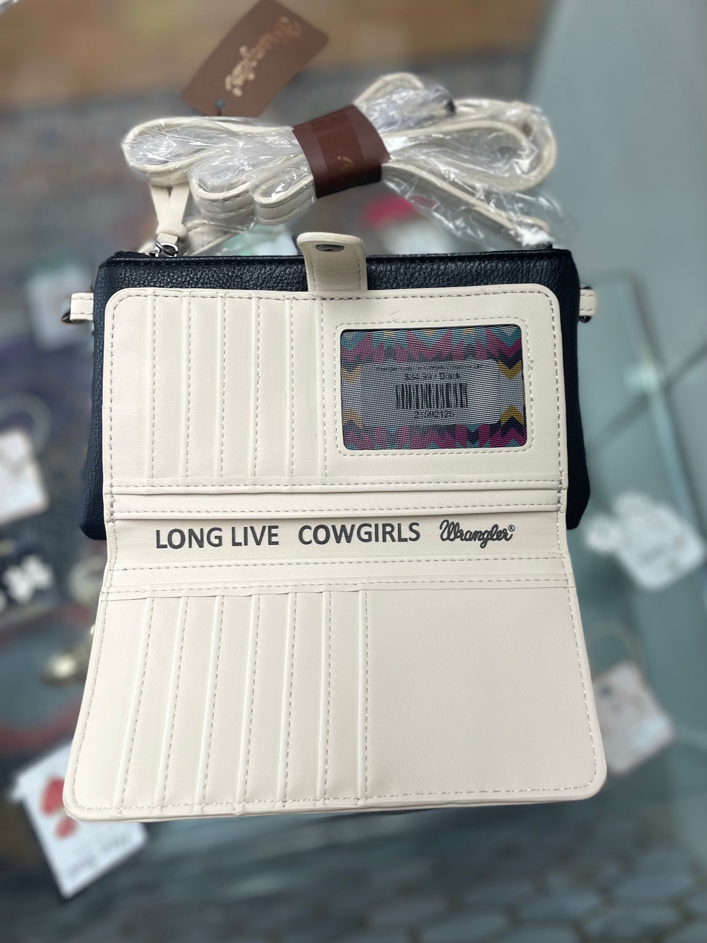Wrangler Long Live Cowgirls Crossbody Clutch