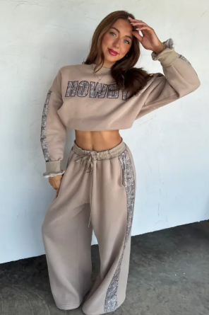 HOWDY Camo & Khaki Softest Fleece Pant Set