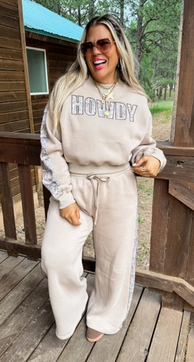 HOWDY Camo & Khaki Softest Fleece Pant Set