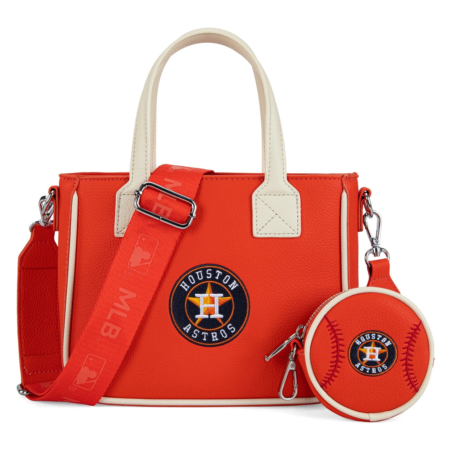 MW MLB Houston Astros Team Tote/Crossbody with Baseball Coin Pouch