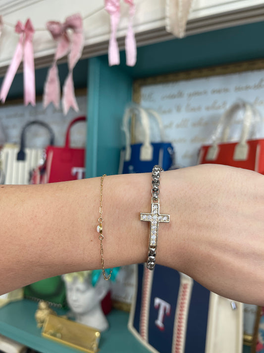 Chain Link Cross Bracelet