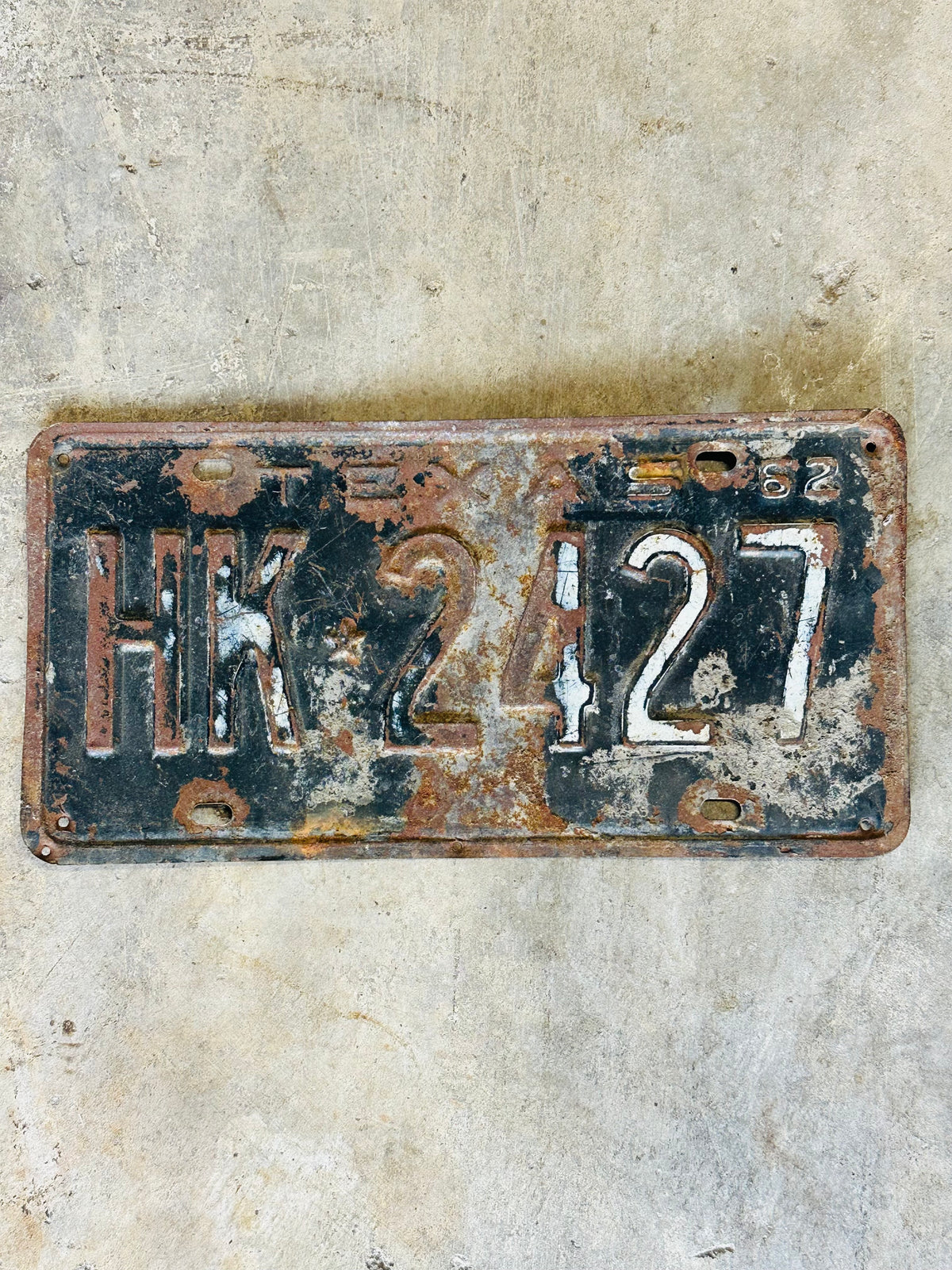 1962 Texas license plate