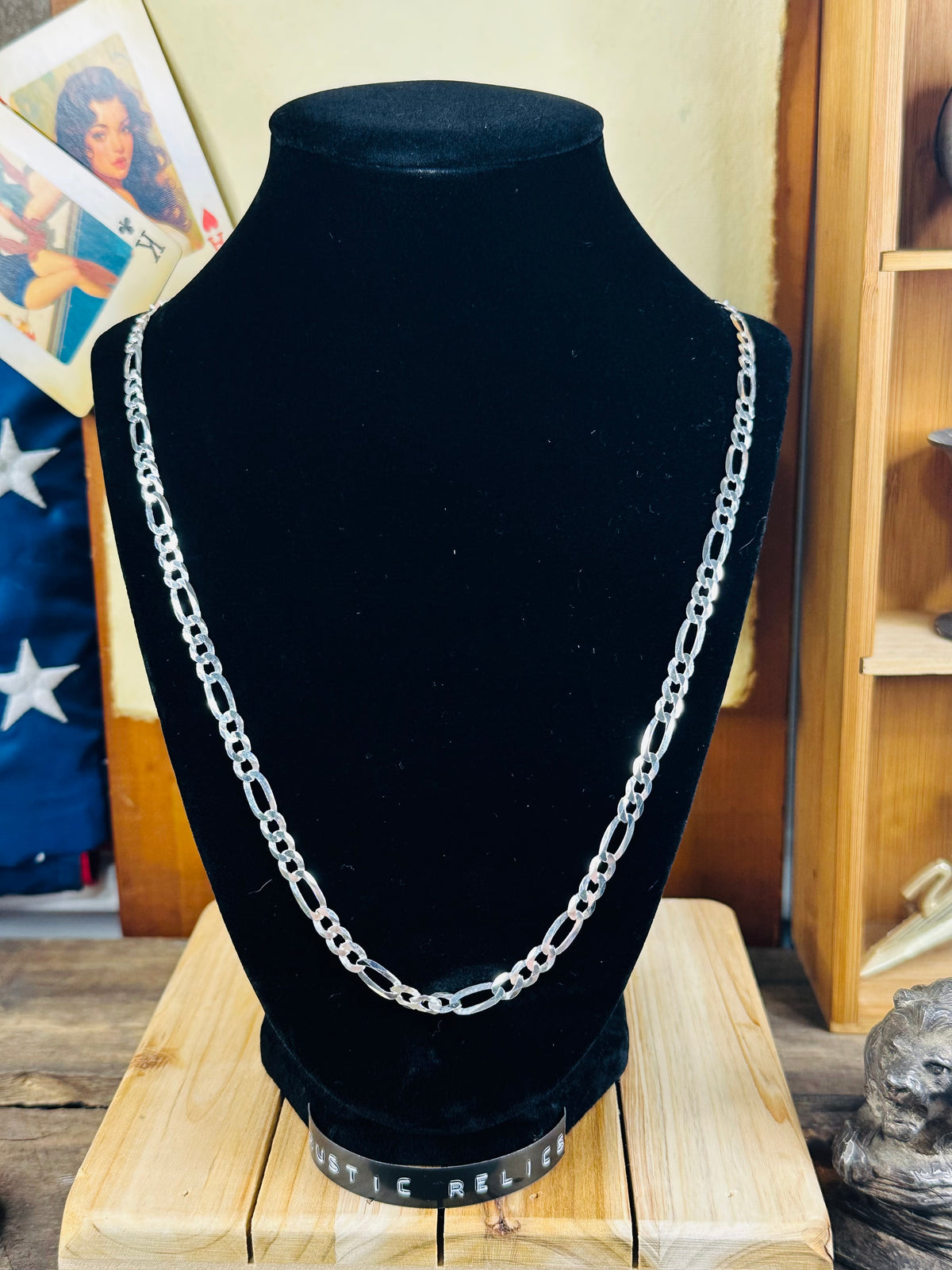24” 5.5mm figaro chain 925 #10