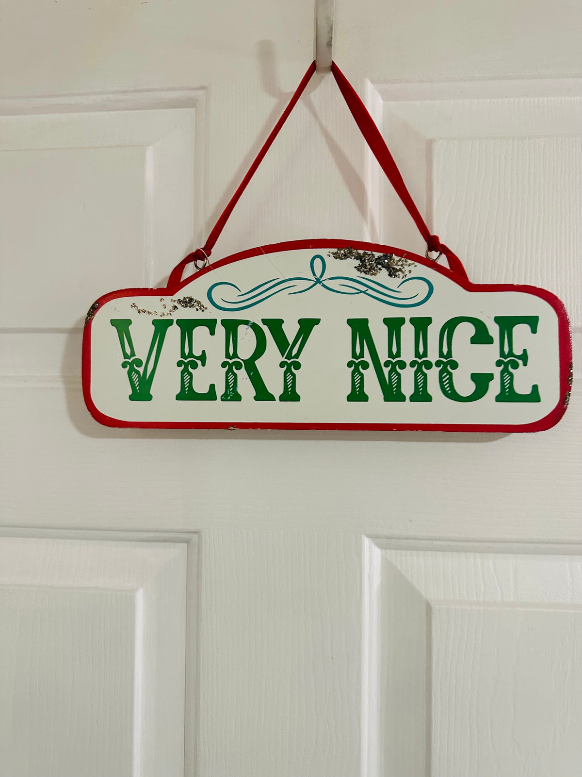 Naughty & Nice wood sign  C3