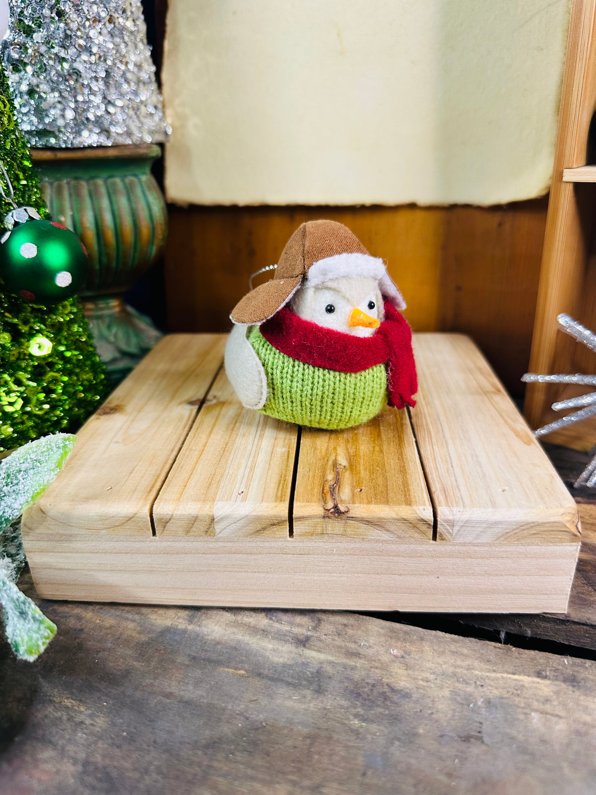 Snowman bird ornament C25