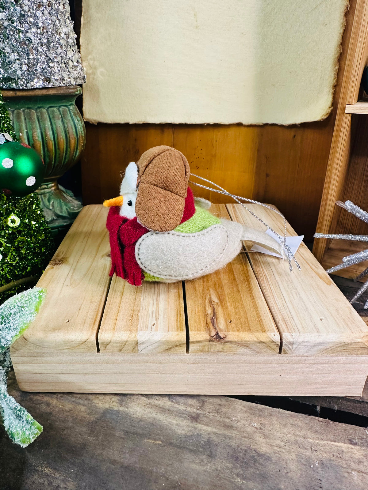 Snowman bird ornament C25