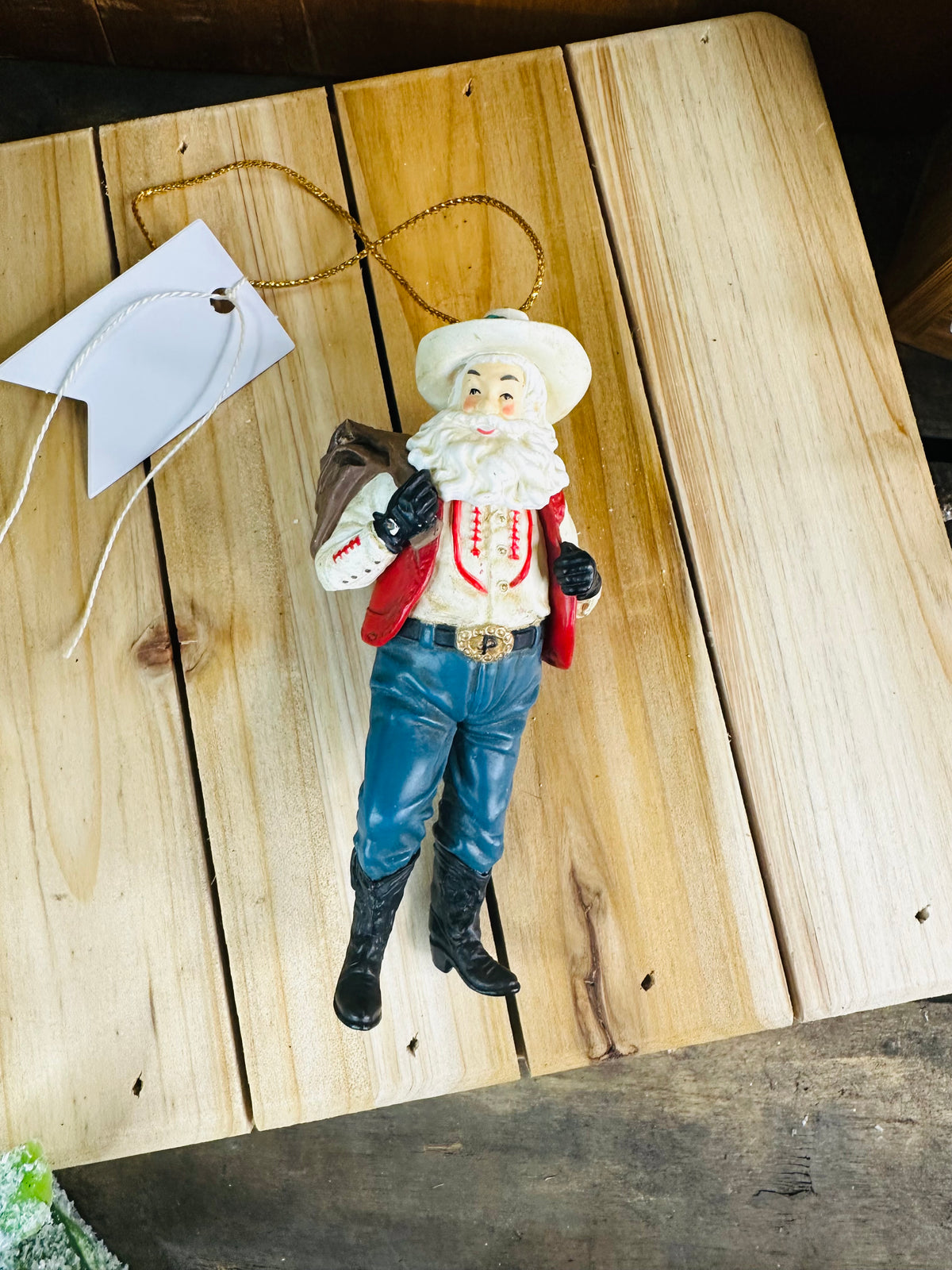 Cowboy Santa ornament C27