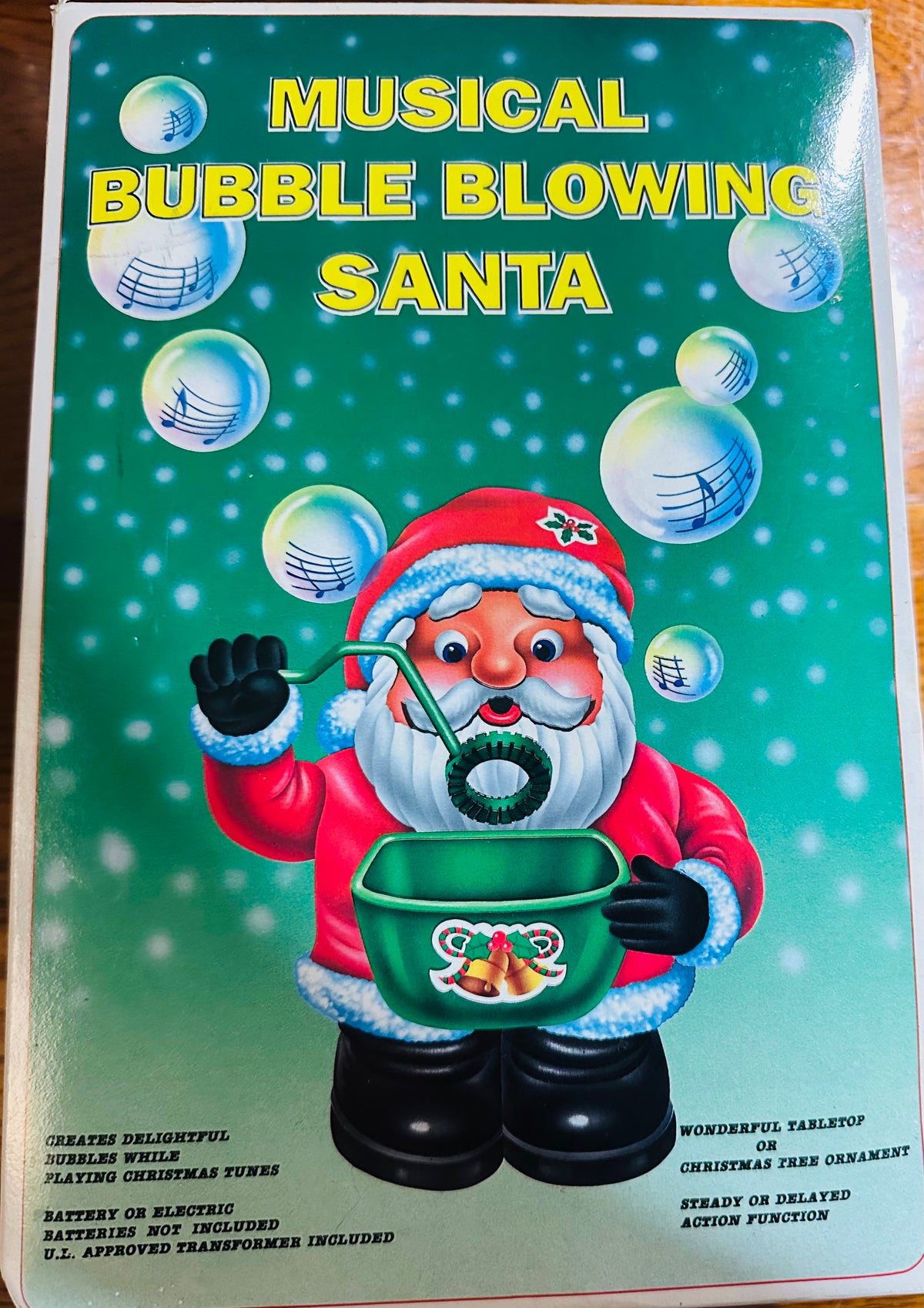 Vintage music bubble blowing Santa C36