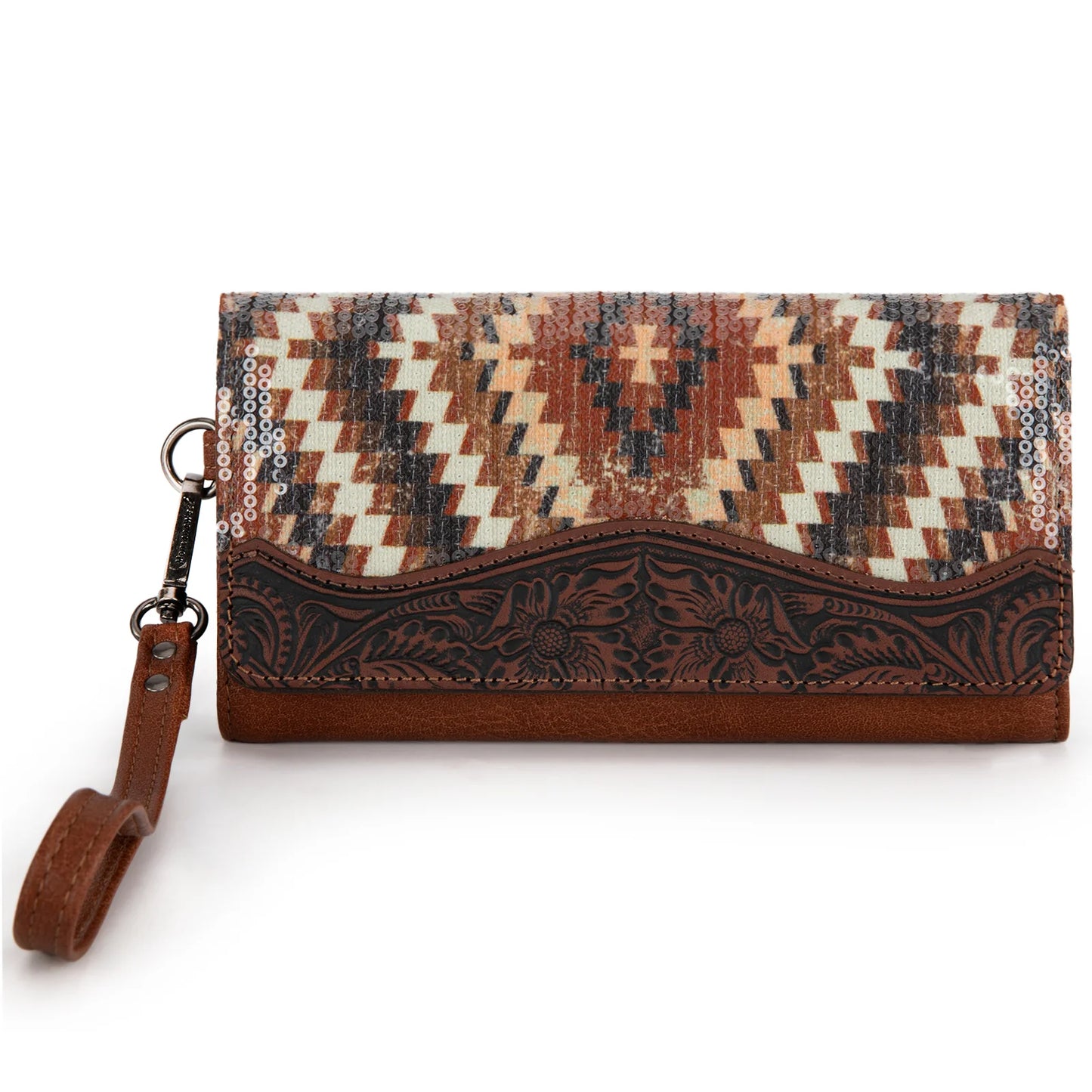 Montana West Tooled Aztec Collection Wallet