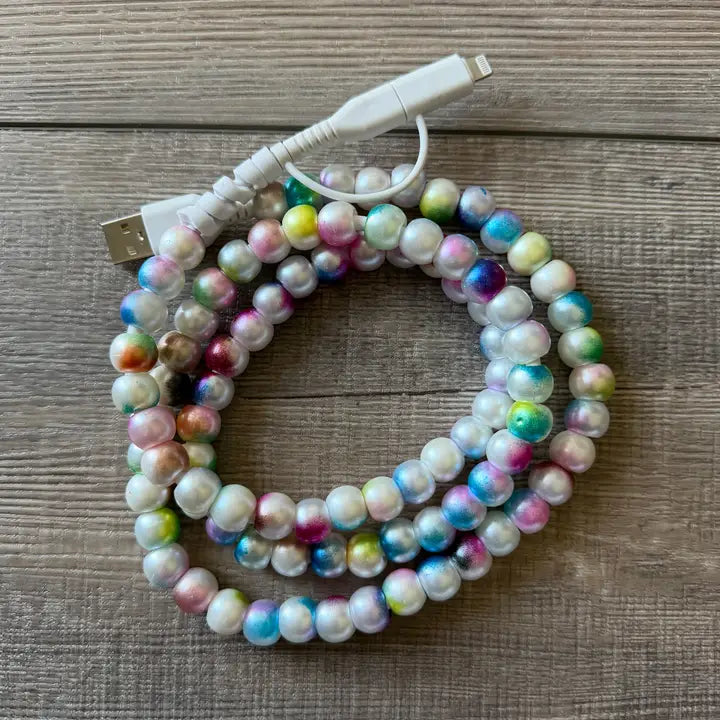 Beaded Phone Charger with Lightning & USB-C