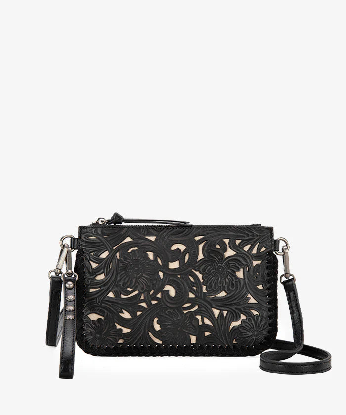 Trinity Ranch Tooled Crossbody Bag