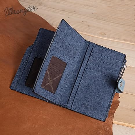Wrangler "W" Stitch Card Holder Bi-Fold Wallet