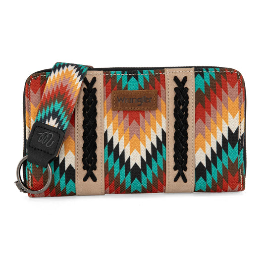 Wrangler Southwestern Art Print Wallet -Black