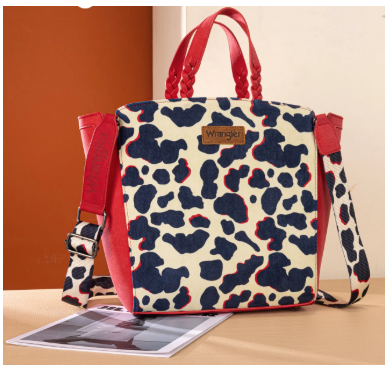 Wrangler Cow Print Concealed Carry Tote / Crossbody