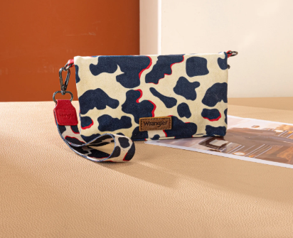 Wrangler Cow Print Soft Wallet / Wristlet / Crossbody