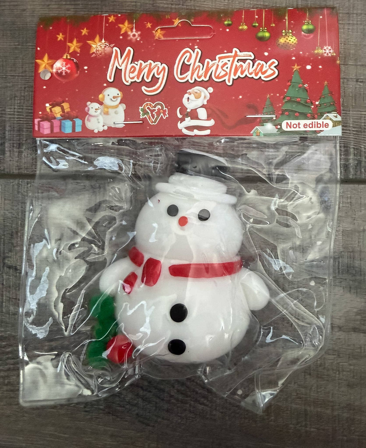 Christmas Sticky Style Squish Toy with Hang Tag