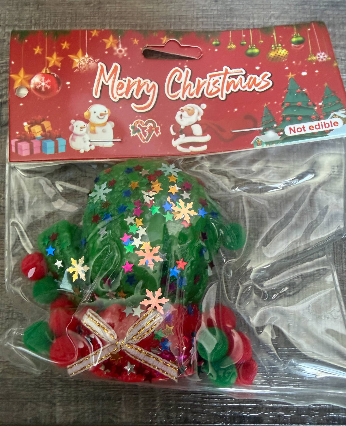 Christmas Sticky Style Squish Toy with Hang Tag
