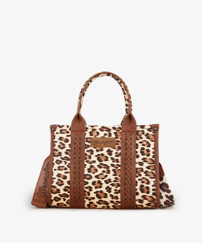 Wrangler Leopard Print Concealed Carry Tote Bag