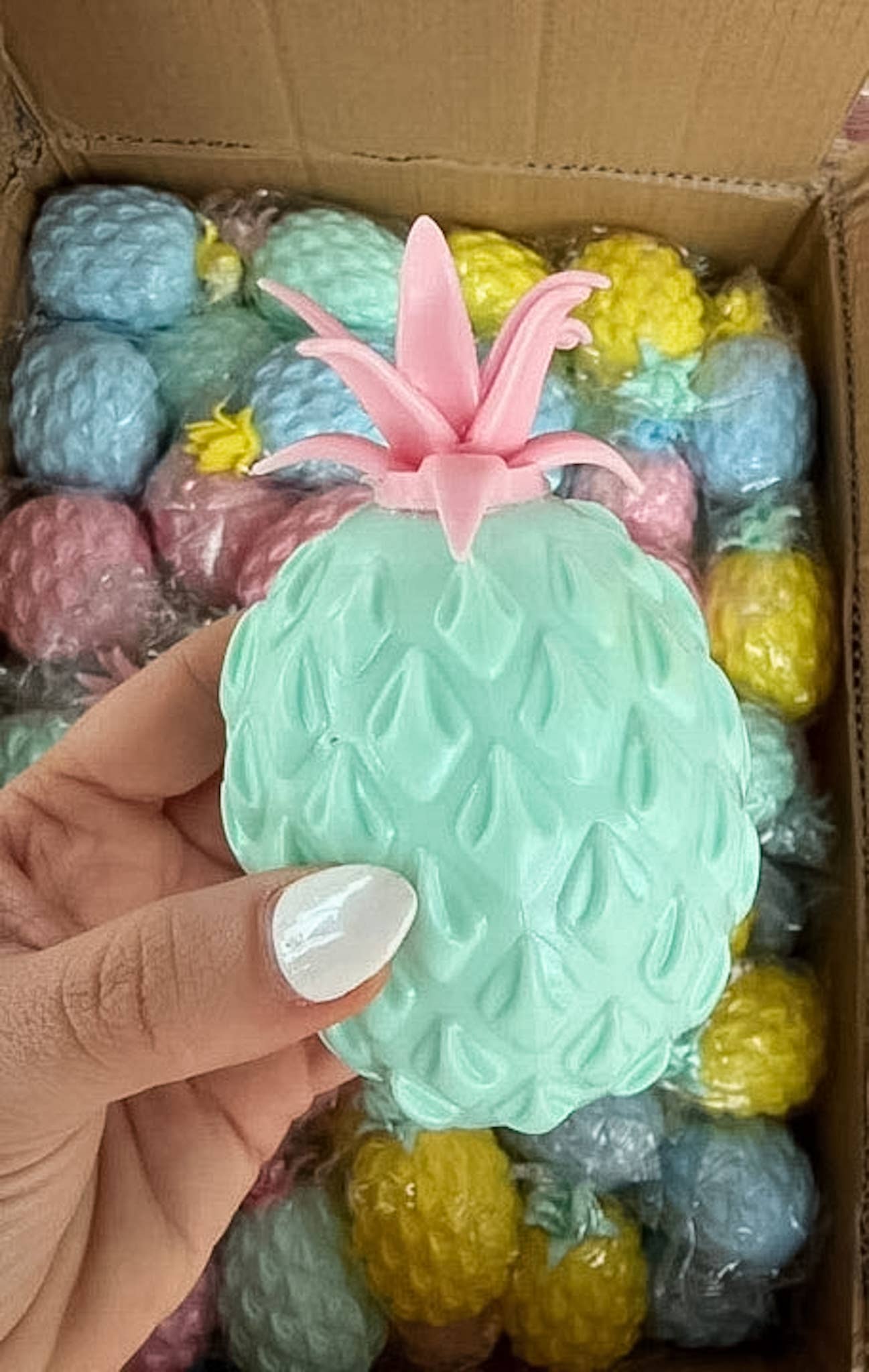 Squishy Squish Pineapple filled with water beads Stress Toy