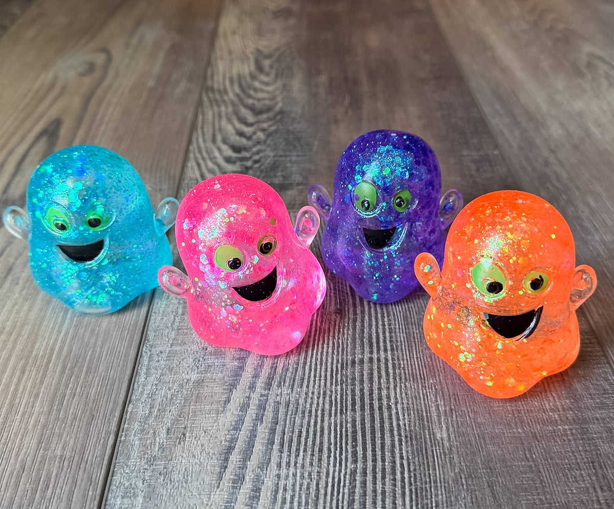Squishy Squish Glitter Ghost Halloween Stress Toy