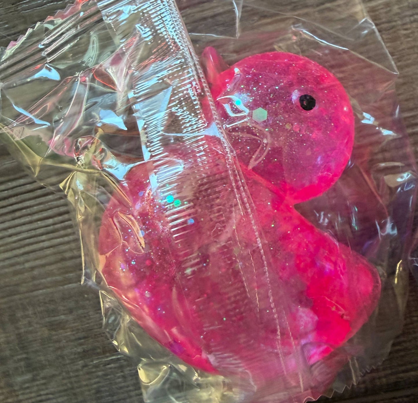 Squishy Squish Maltose Glitter Rubber Duck Stress Toy